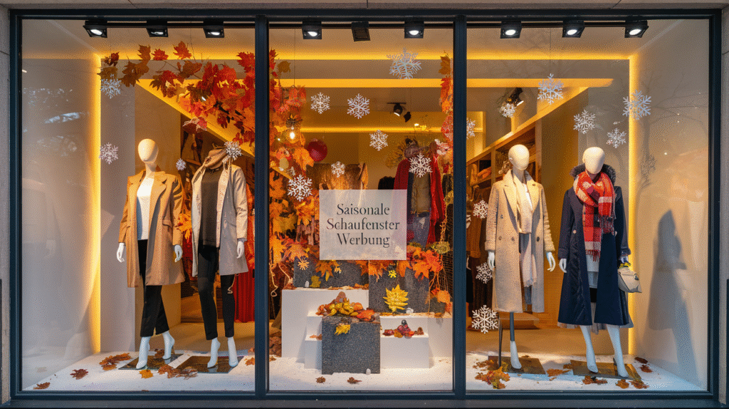 Schaufenster Werbung als saisonales Marketinginstrument